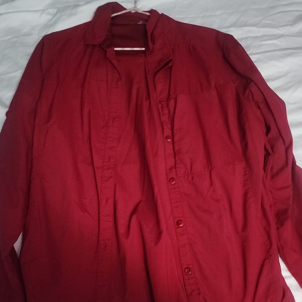 Red Button-Up Shirt